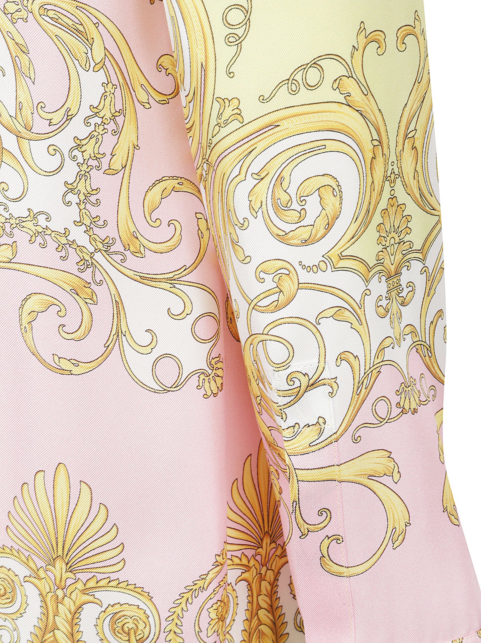 Silk Twill Shirt With Spring Barocco Print