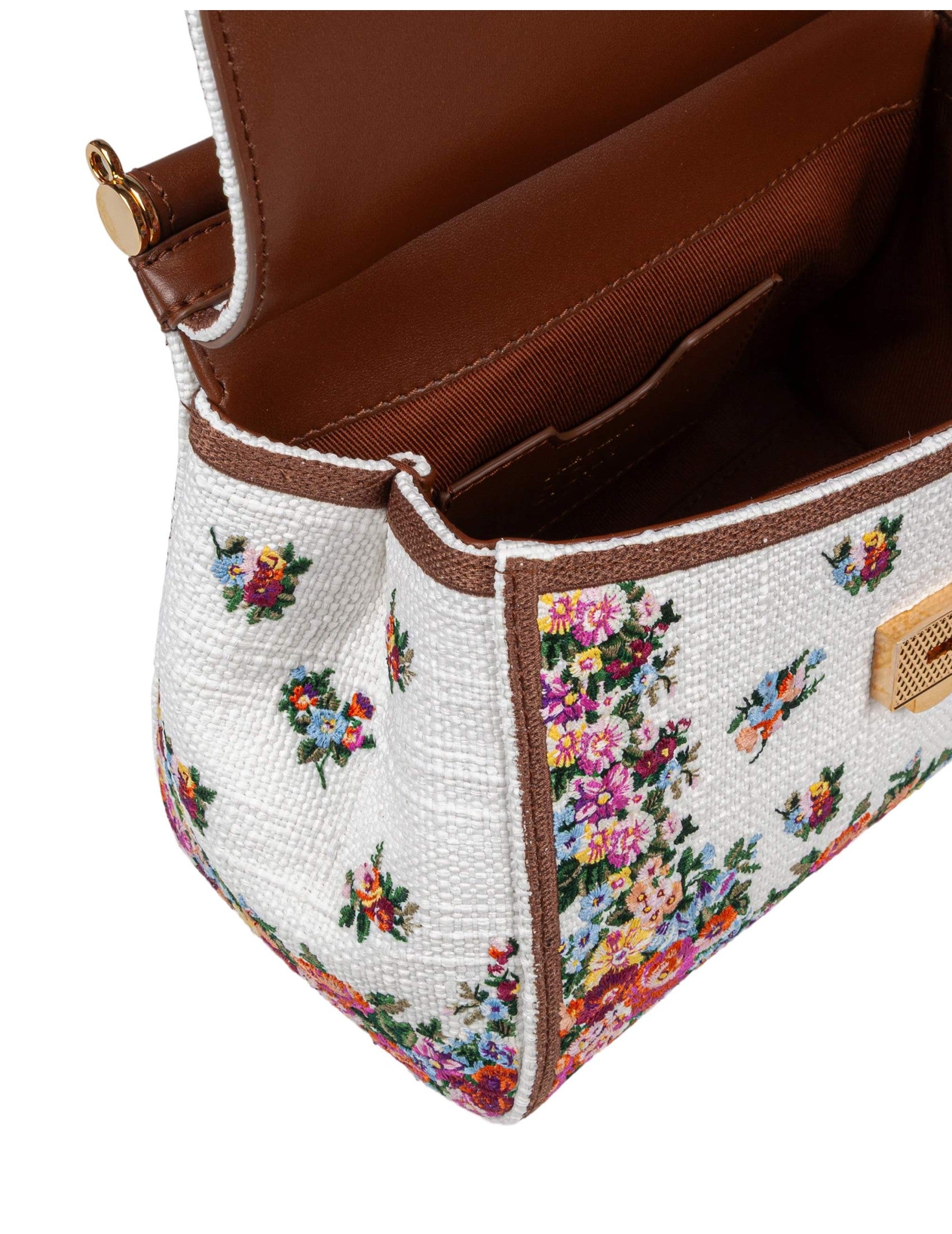 Small Sicily Leather & Embroidered Bag