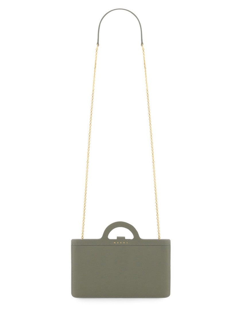 "Tropicalia" Grey Calf Leather Portfolio Handbag