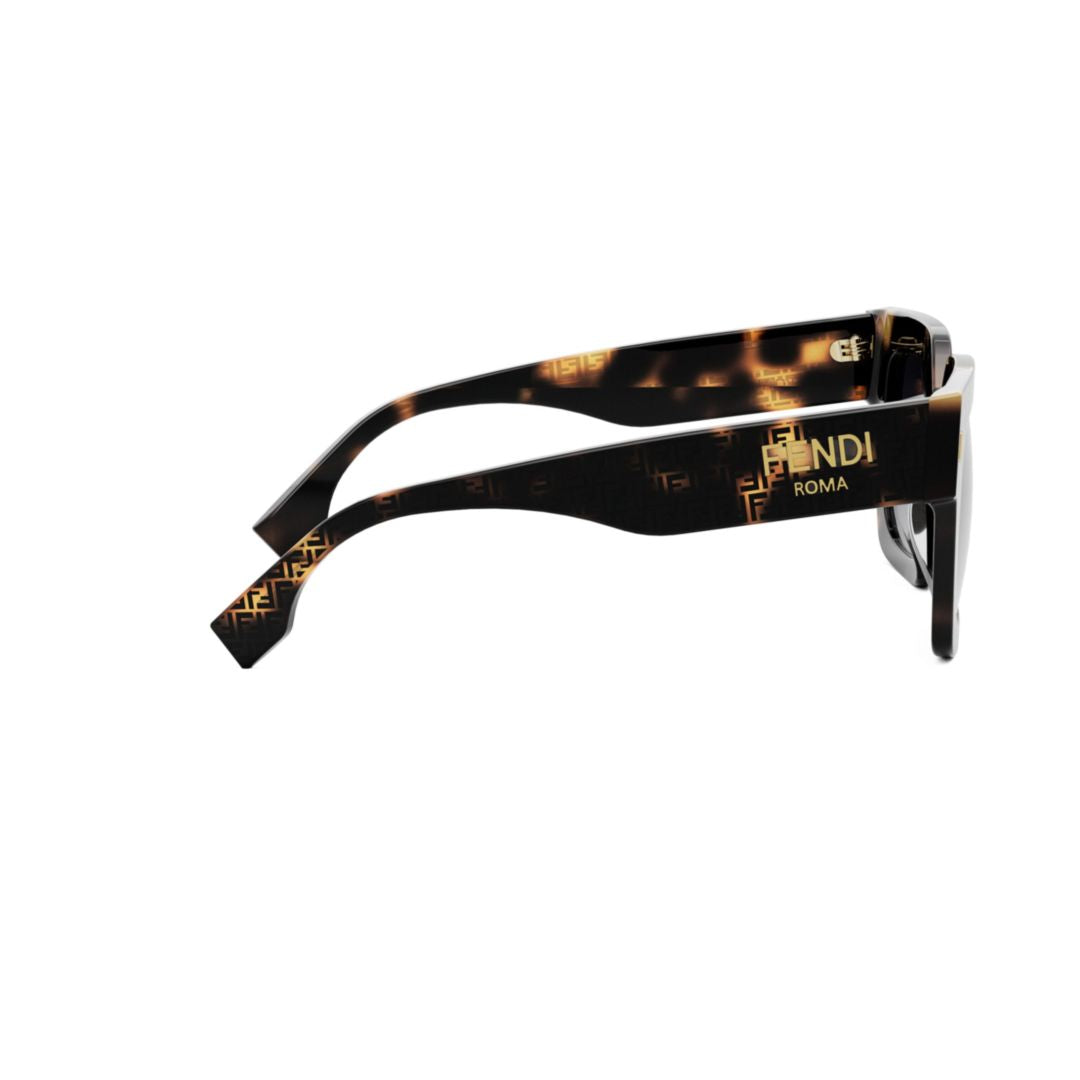 Oversized Tortoiseshell Sunglasses with Monogram Accents