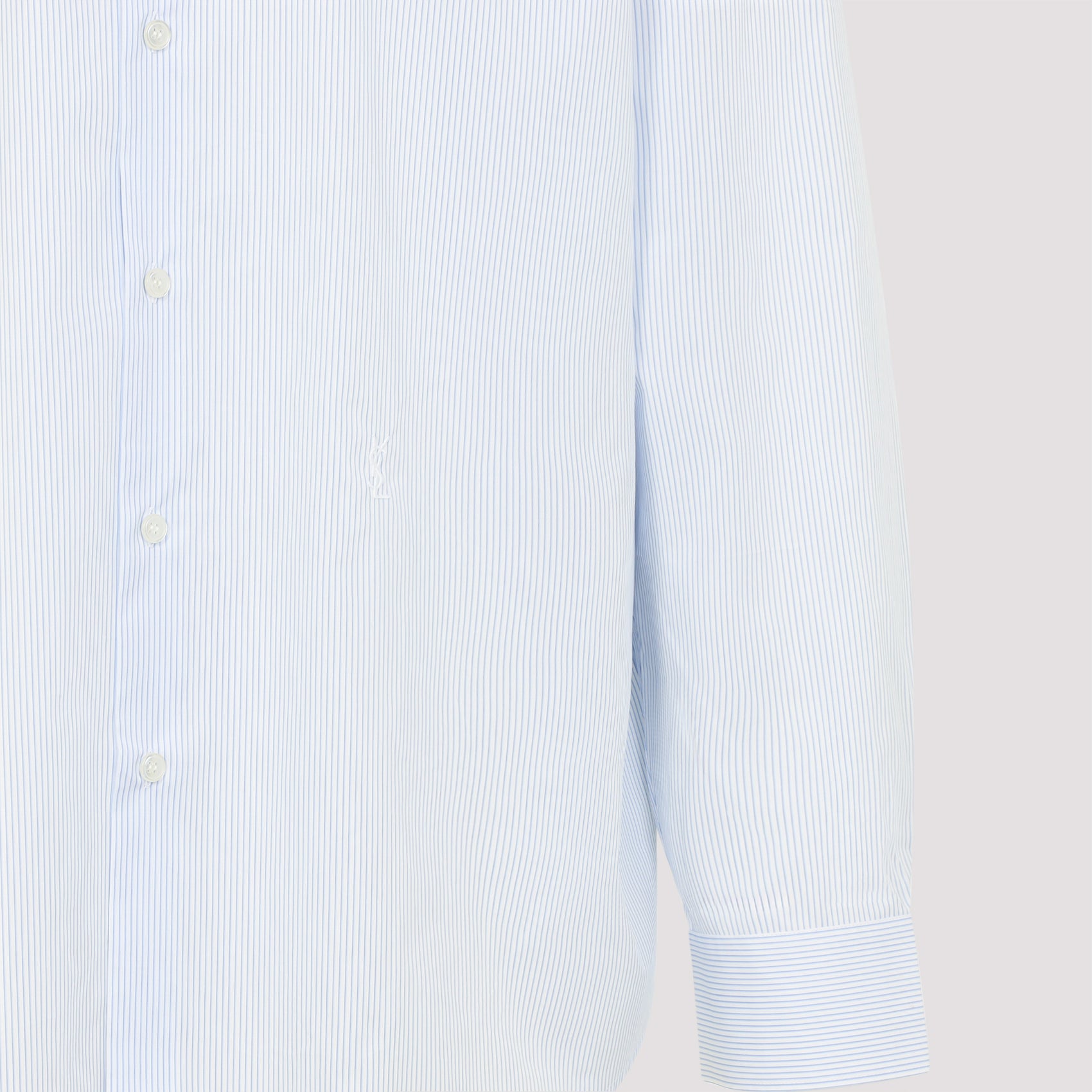 Long-Sleeve Button-Up Shirt With Pointed Collar