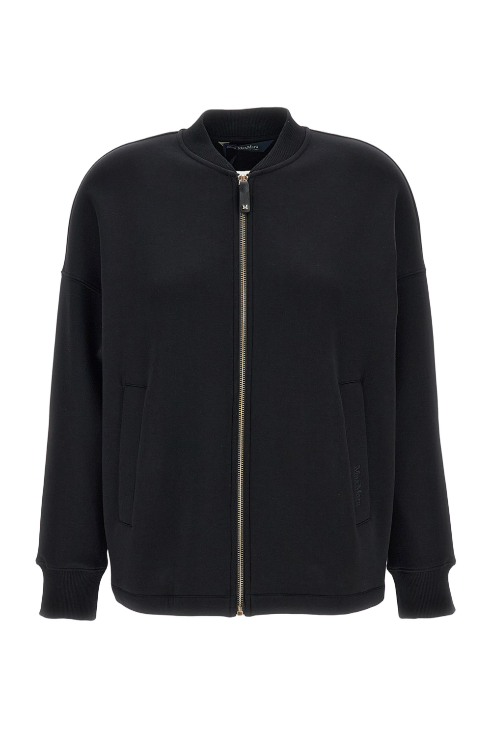 Bomber-Style Jacket With Ribbed Details And Zip Closure