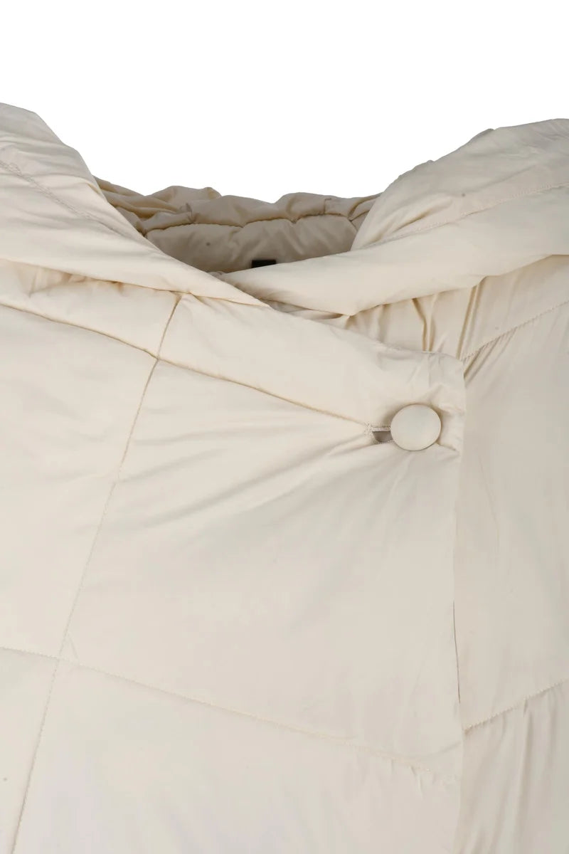 Long Down Jacket - White