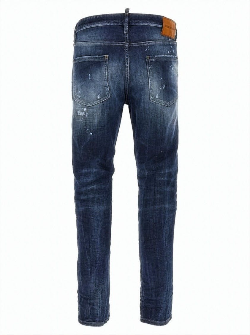 Slim Fit Distressed Denim Pants