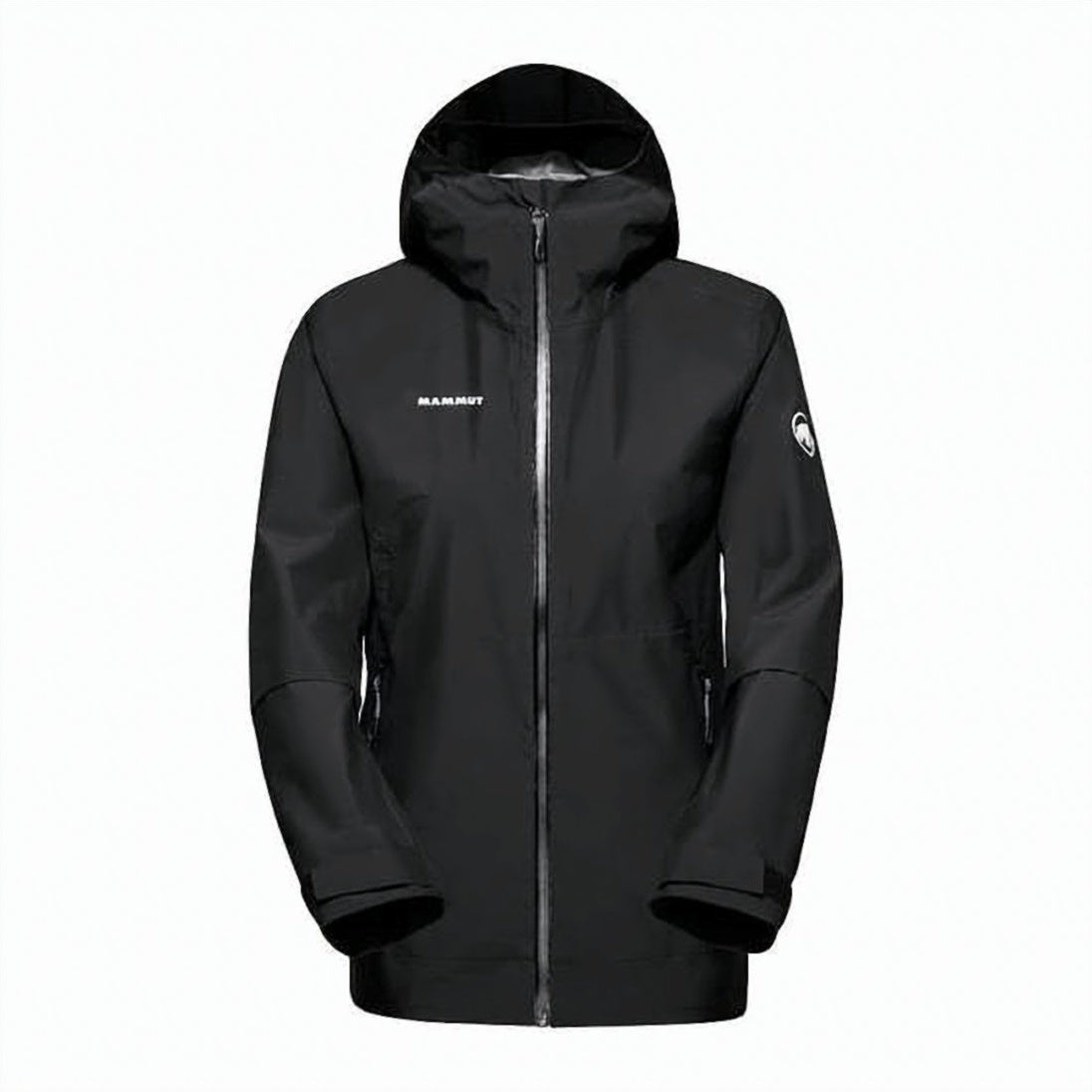 Hooded Black Jacket with Zippered Pockets