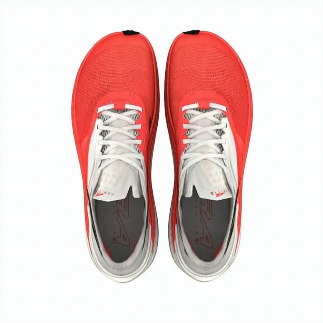 Athletic Sneakers with Vibrant Red Mesh Upper