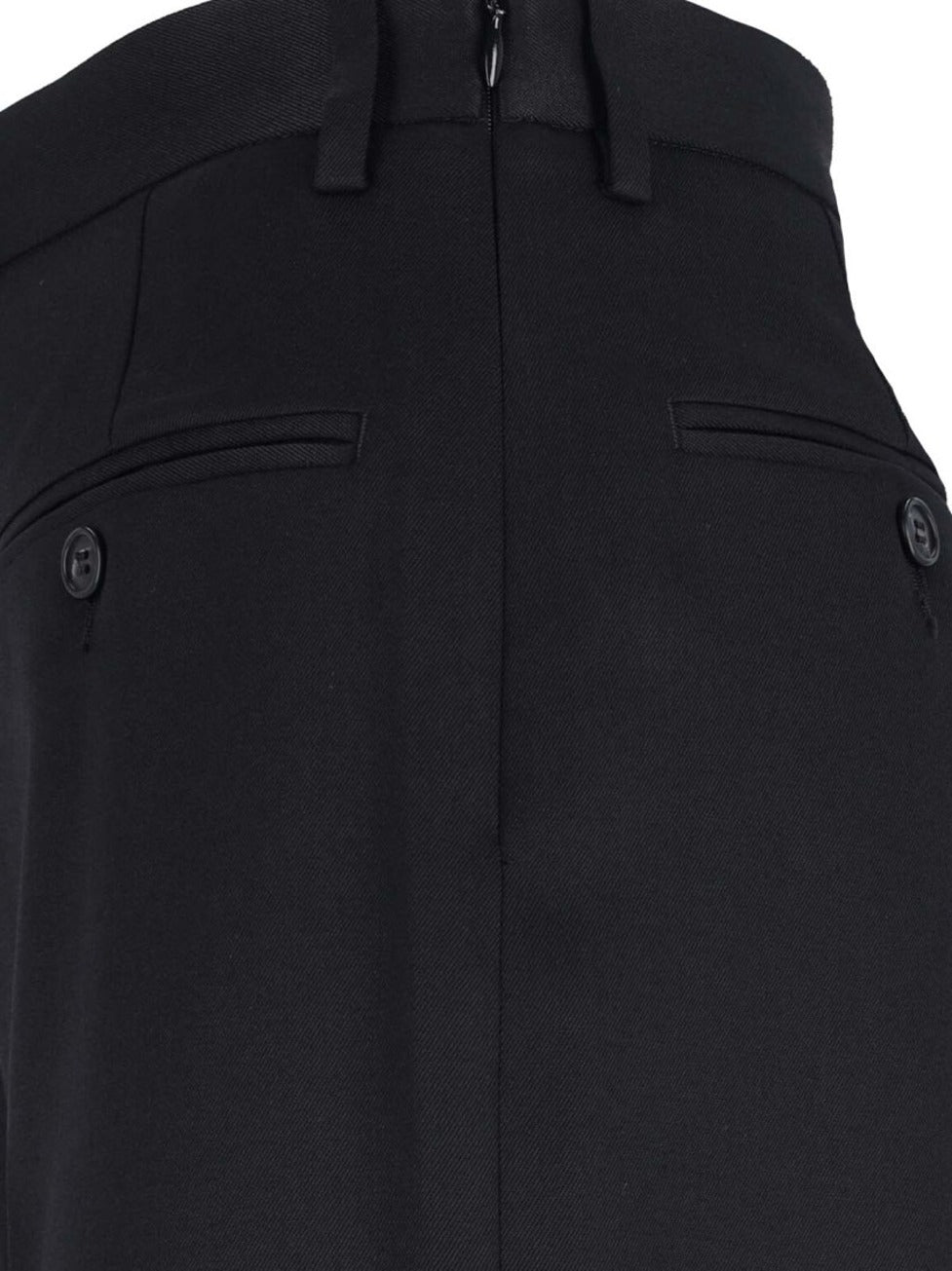 High-Waisted Black Tailored Pants With Wide-Leg Silhouette