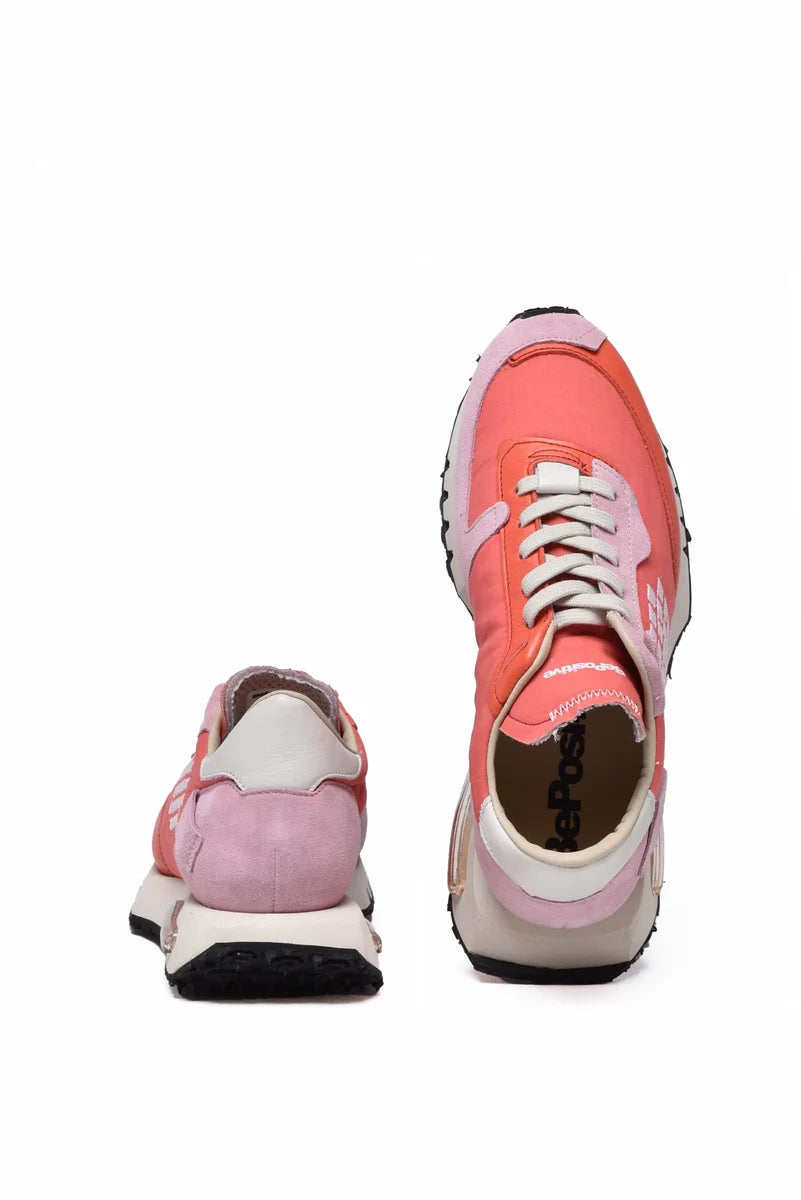 Leather/Polyester Sneakers - Red