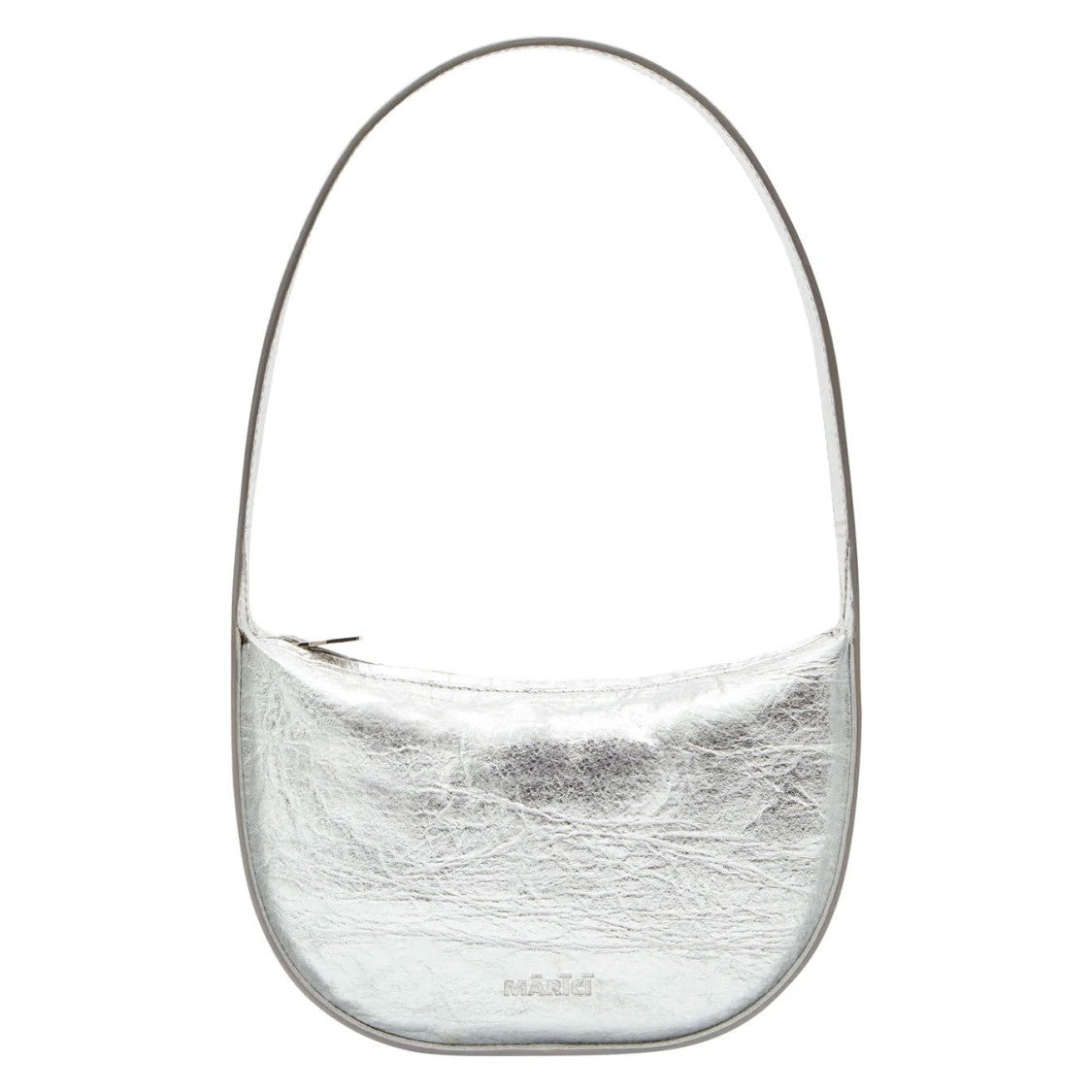 Stylish Silver Shoulder Bag With Pinatex