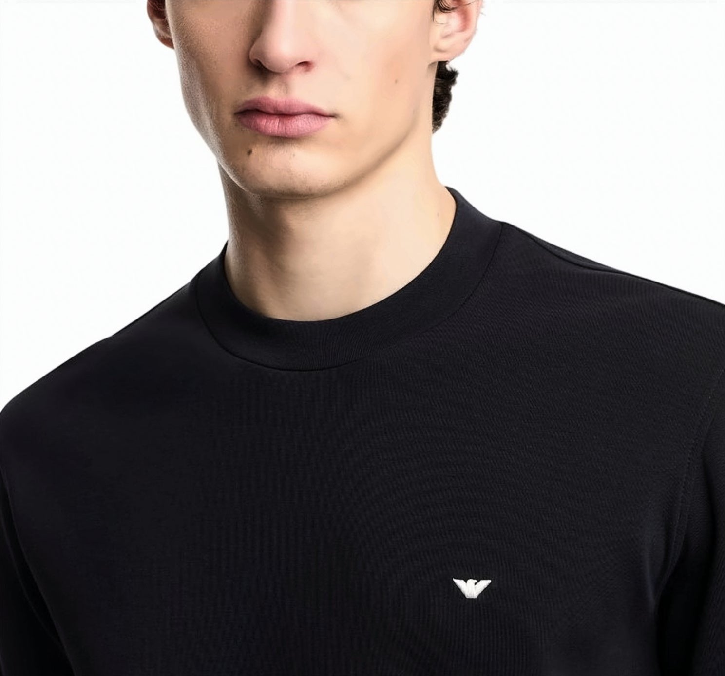 Blue Double Jersey Crewneck Sweatshirt