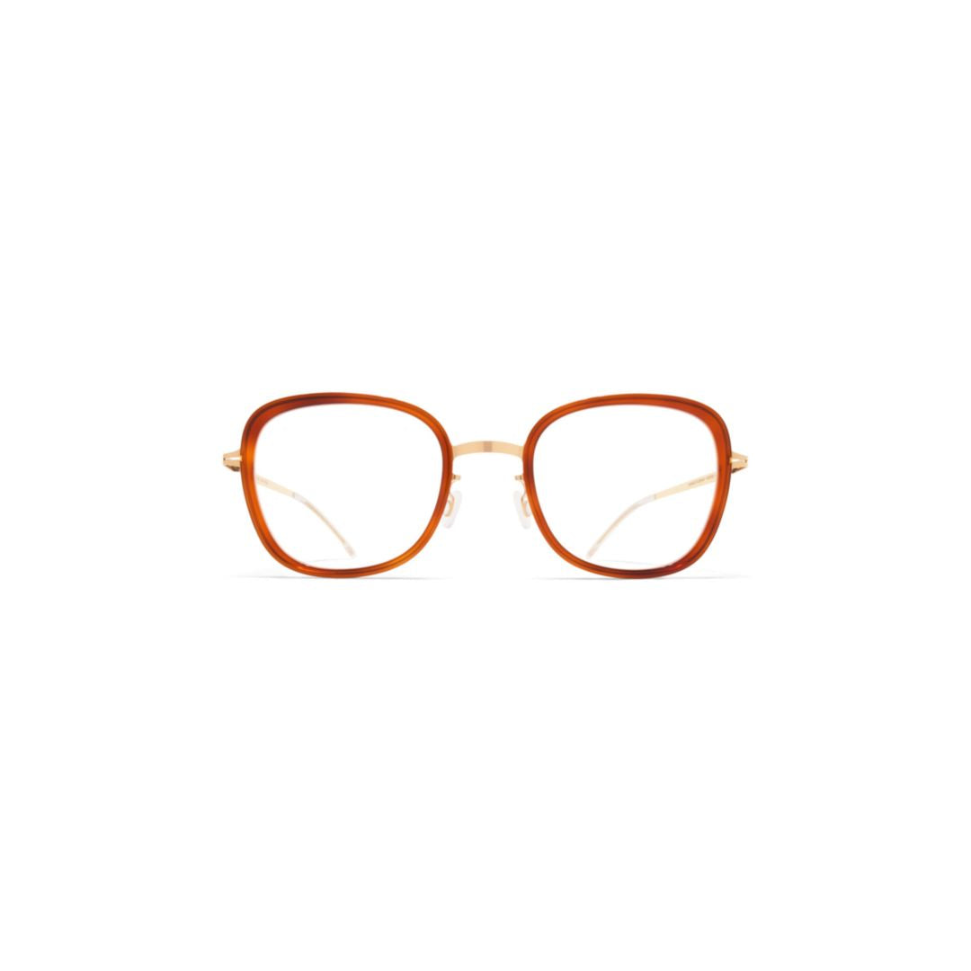 Alin Rounded Square Eyeglasses in Warm Amber