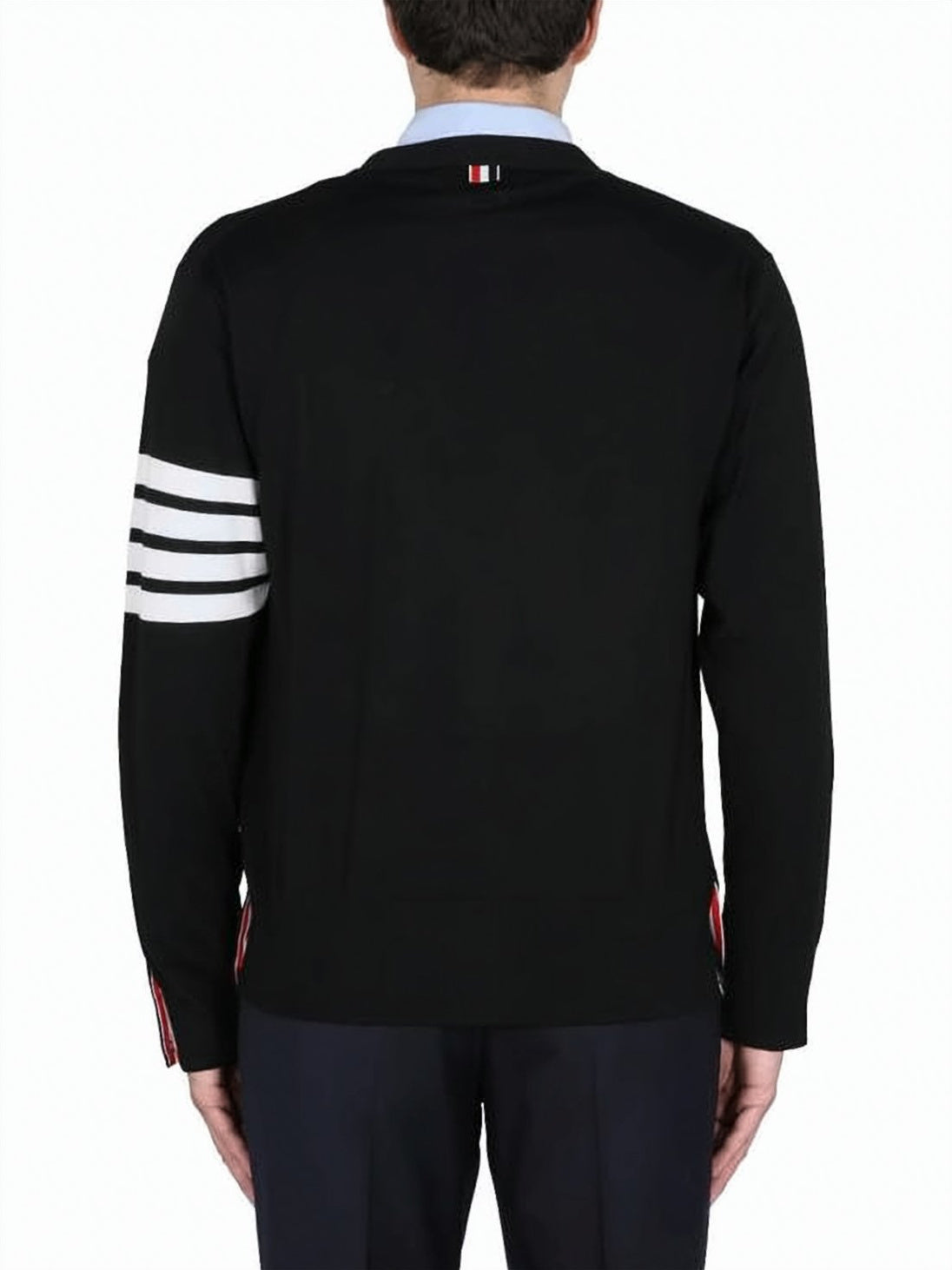 Thom Browne Classic Four-Stripe Virgin Wool Cardigan