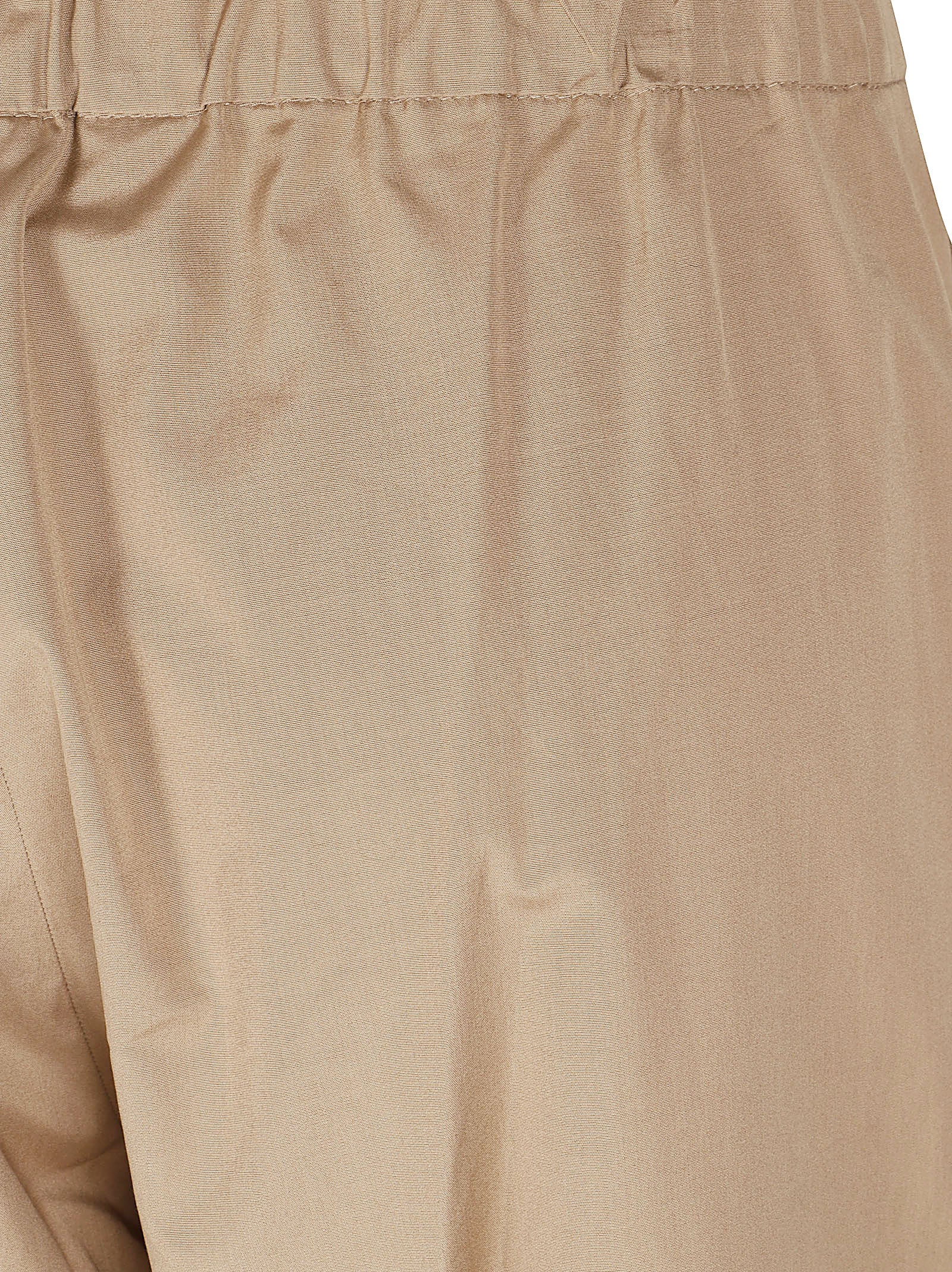 Cropped Straight-Leg Trousers with Elastic Waistband and Drawstring
