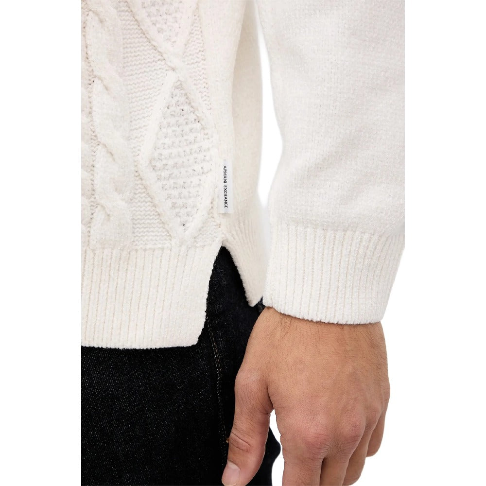 Three-Dimensional Textured Crew-Neck Sweater