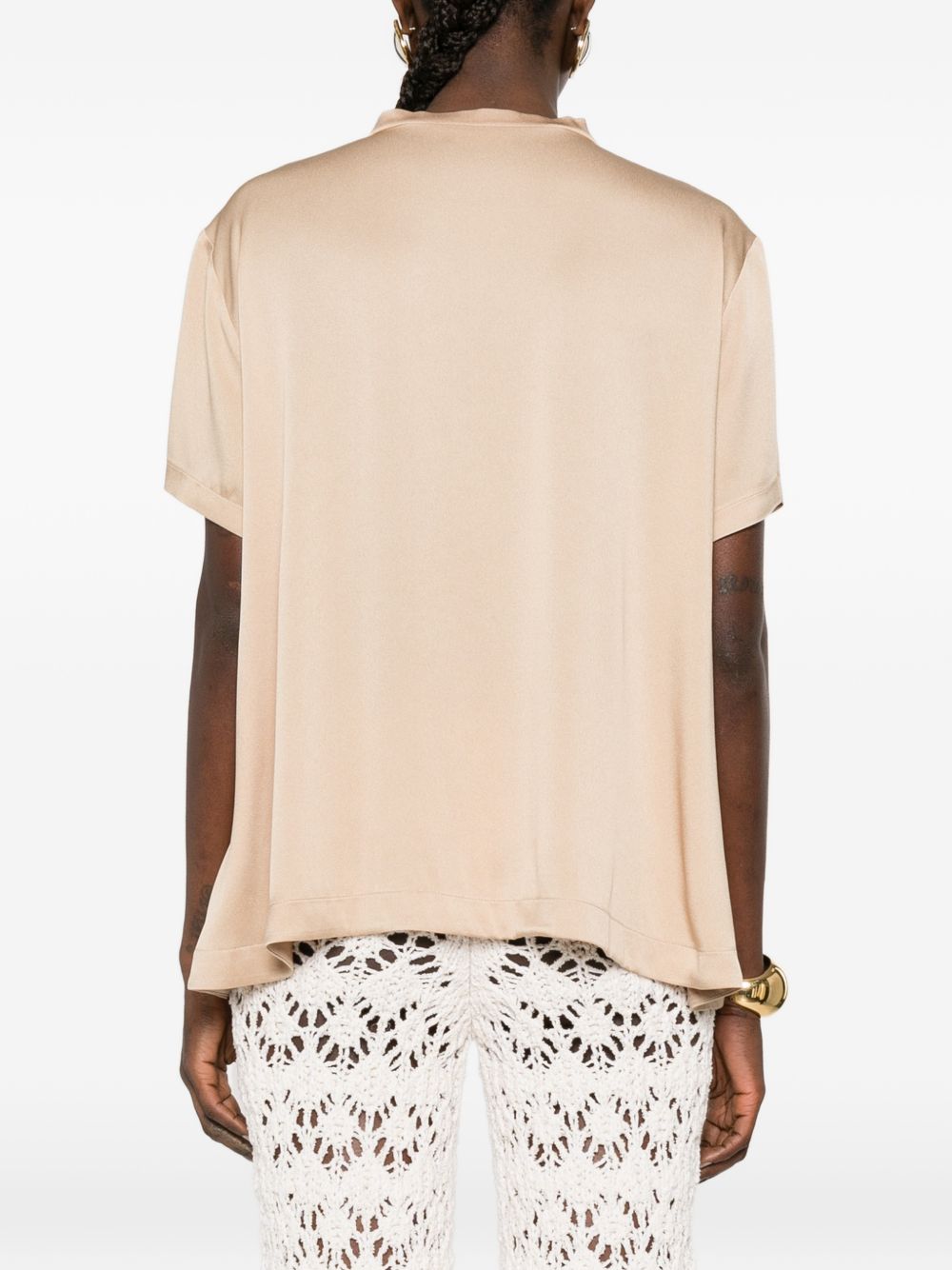 Boxy Silhouette V-Neck Top