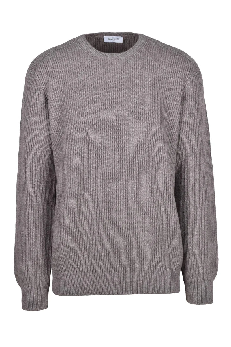 Gran Sasso Ribbed Sweater - Brown