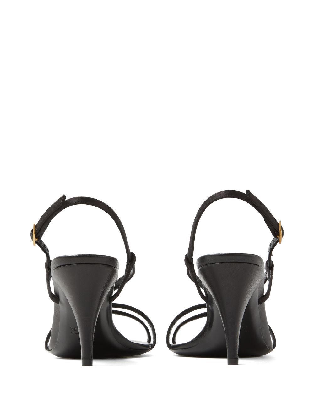 Minimalist Silk And Nylon Sandals With Gold Emblem