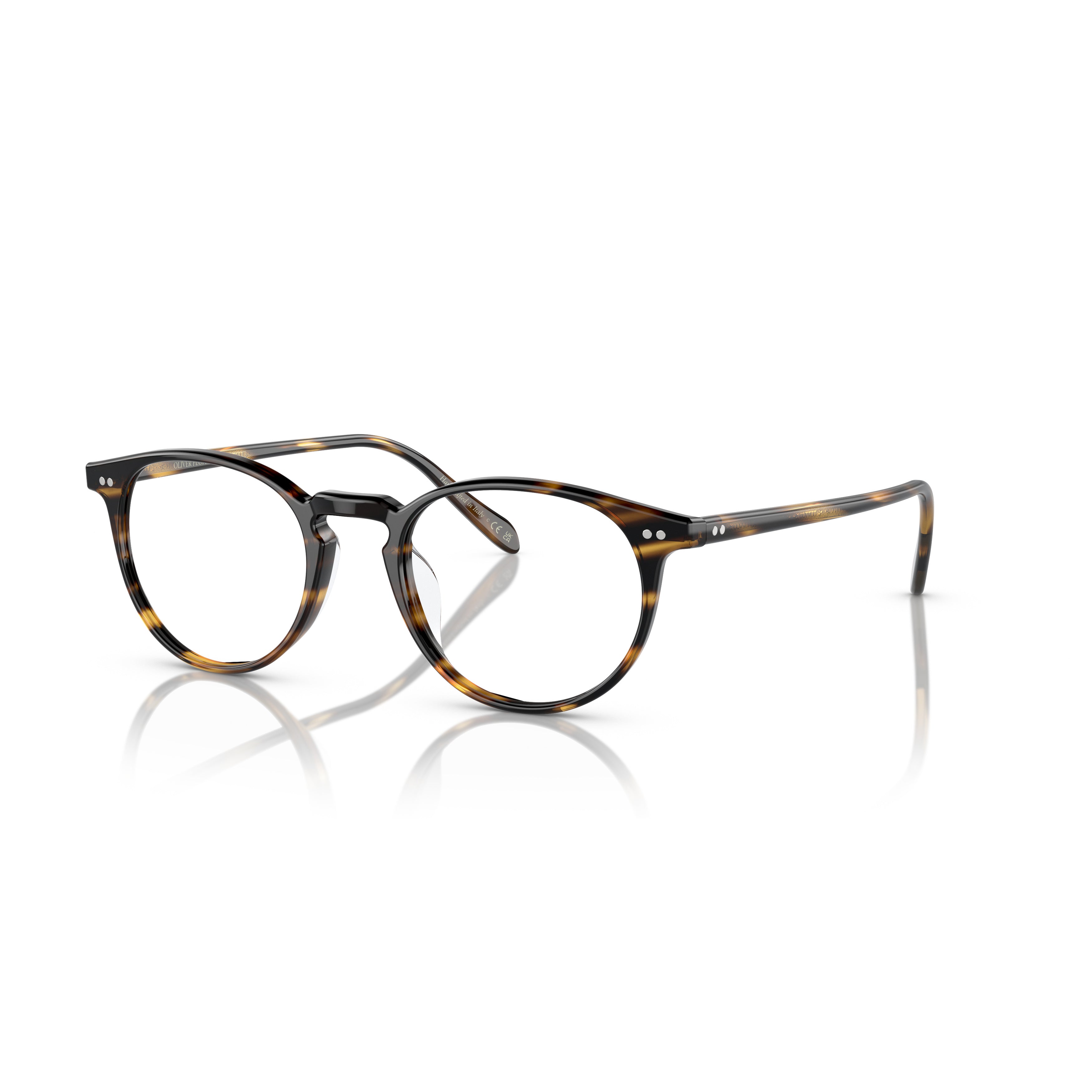 0ov5004 Round Tortoiseshell Frame Eyeglasses with Keyhole Bridge
