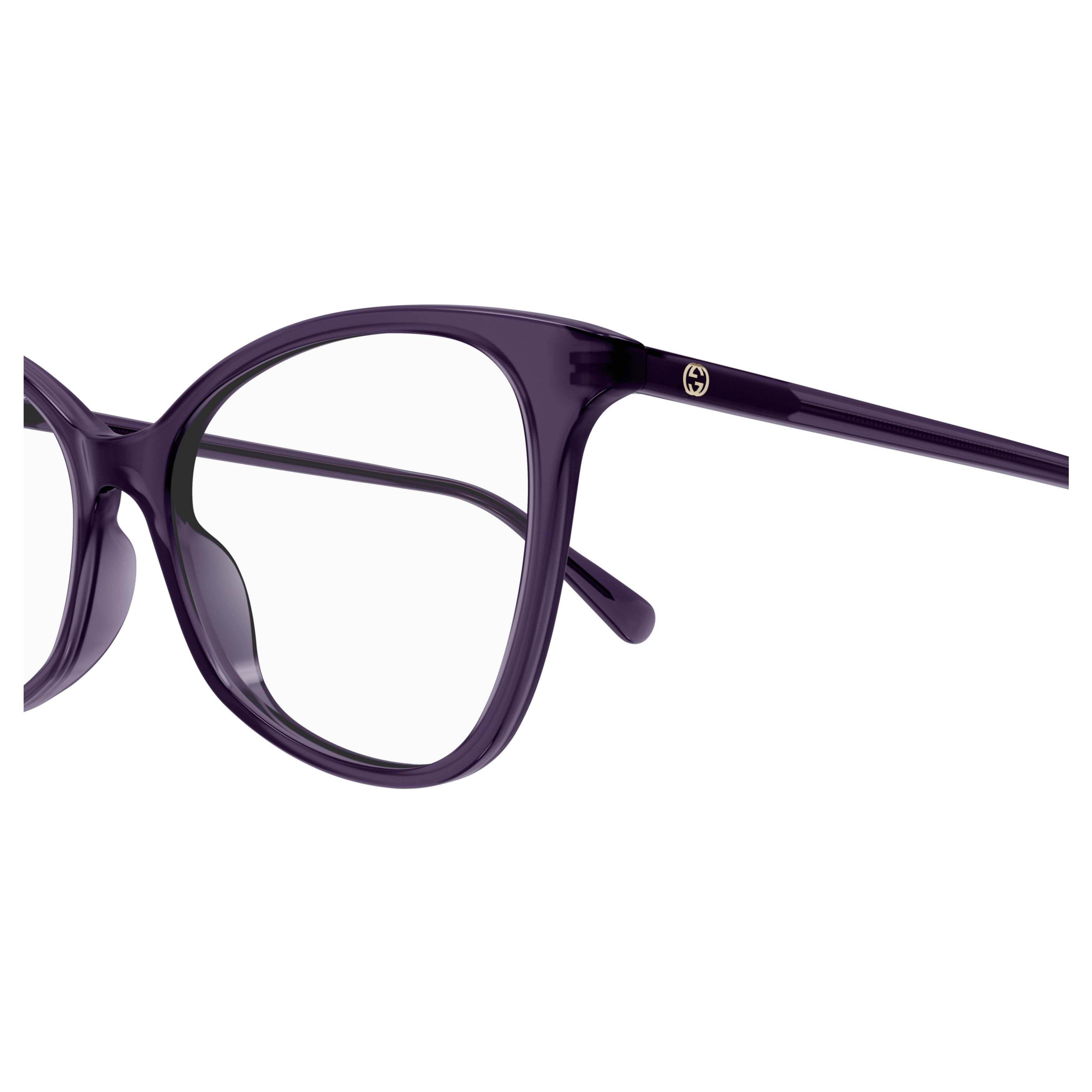 Gg1360o Translucent Deep Purple Cat-Eye Eyeglasses