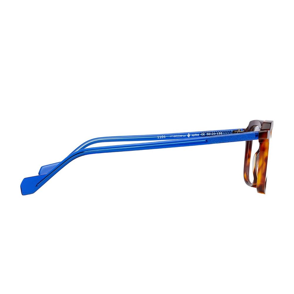 Spike Rectangular Havana Acetate Sunglasses