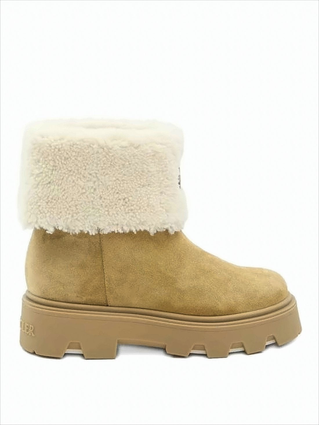 Mid-Height Suede and Shearling Boots