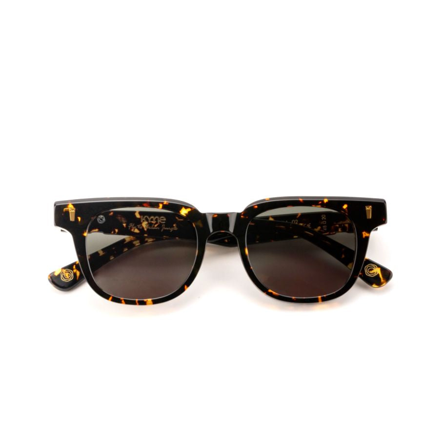 Justin Bold Square Tortoiseshell Sunglasses with Dark Lenses