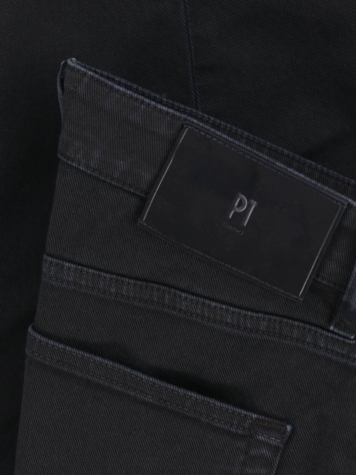 Black Straight-Leg Stretch Cotton Jeans