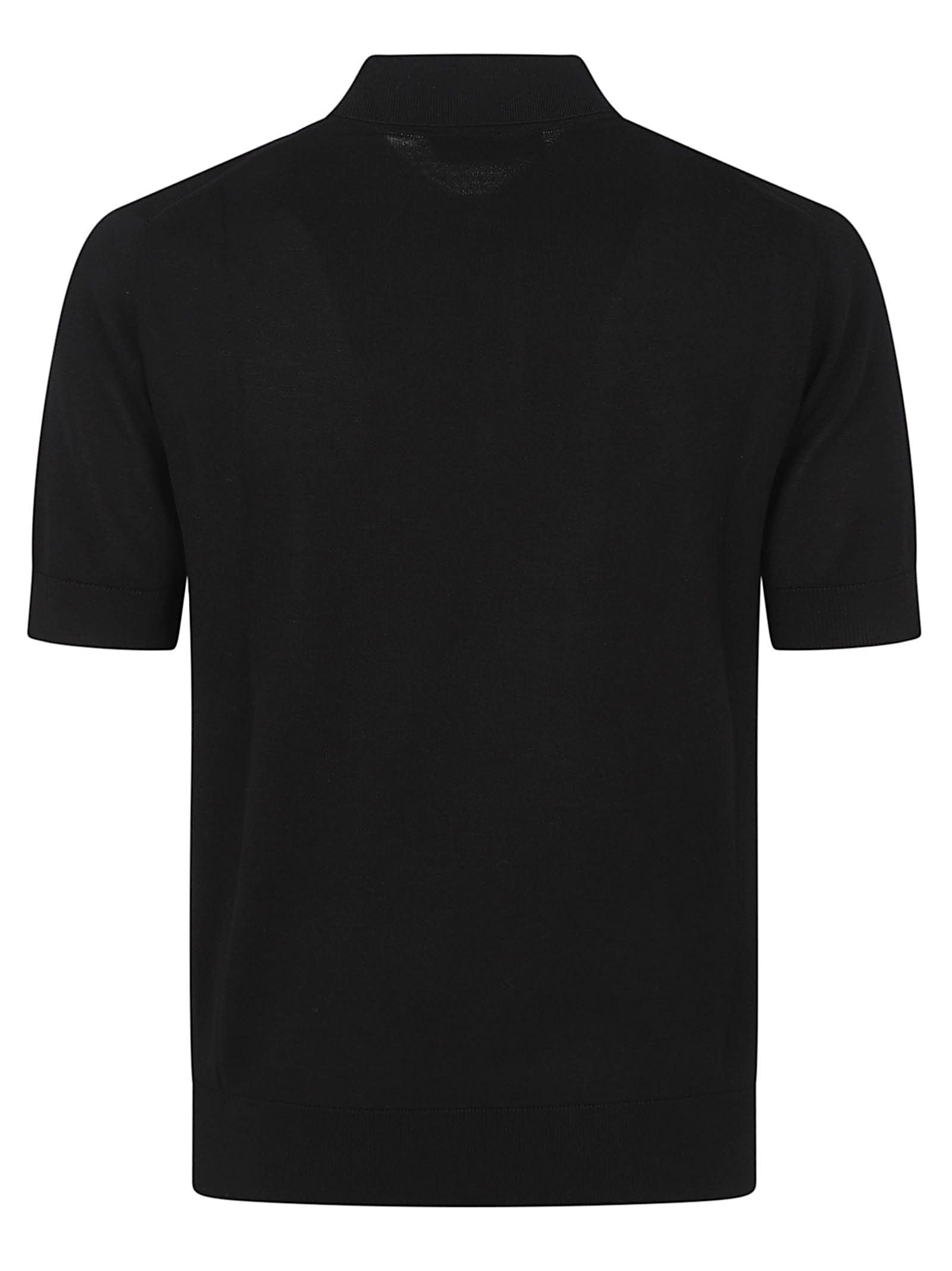 Short-Sleeve Black Polo Shirt