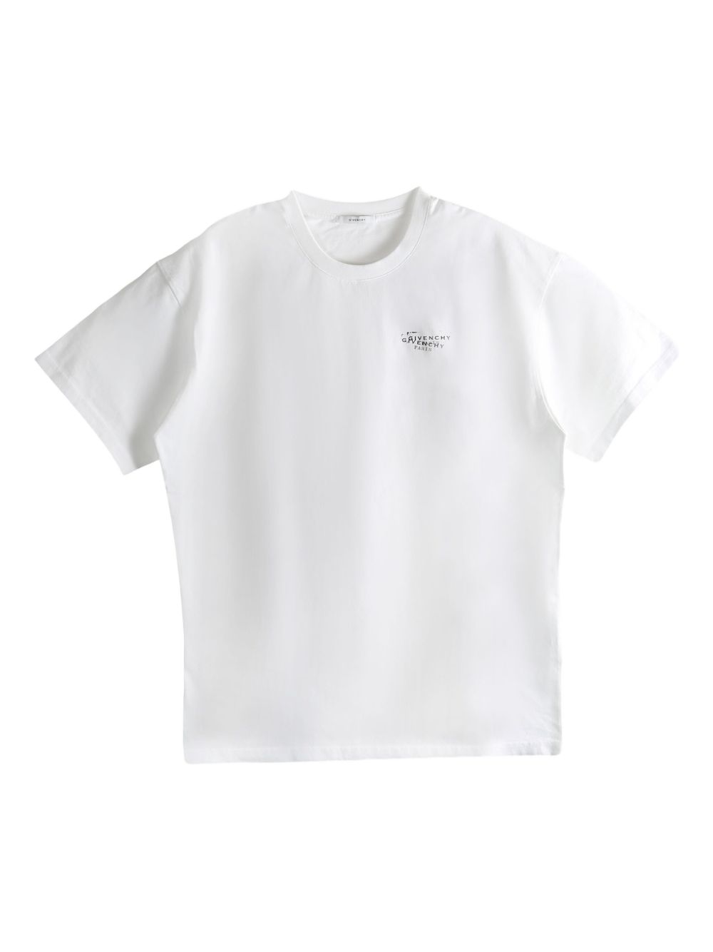Relaxed Fit White Silk-Nylon T-Shirt