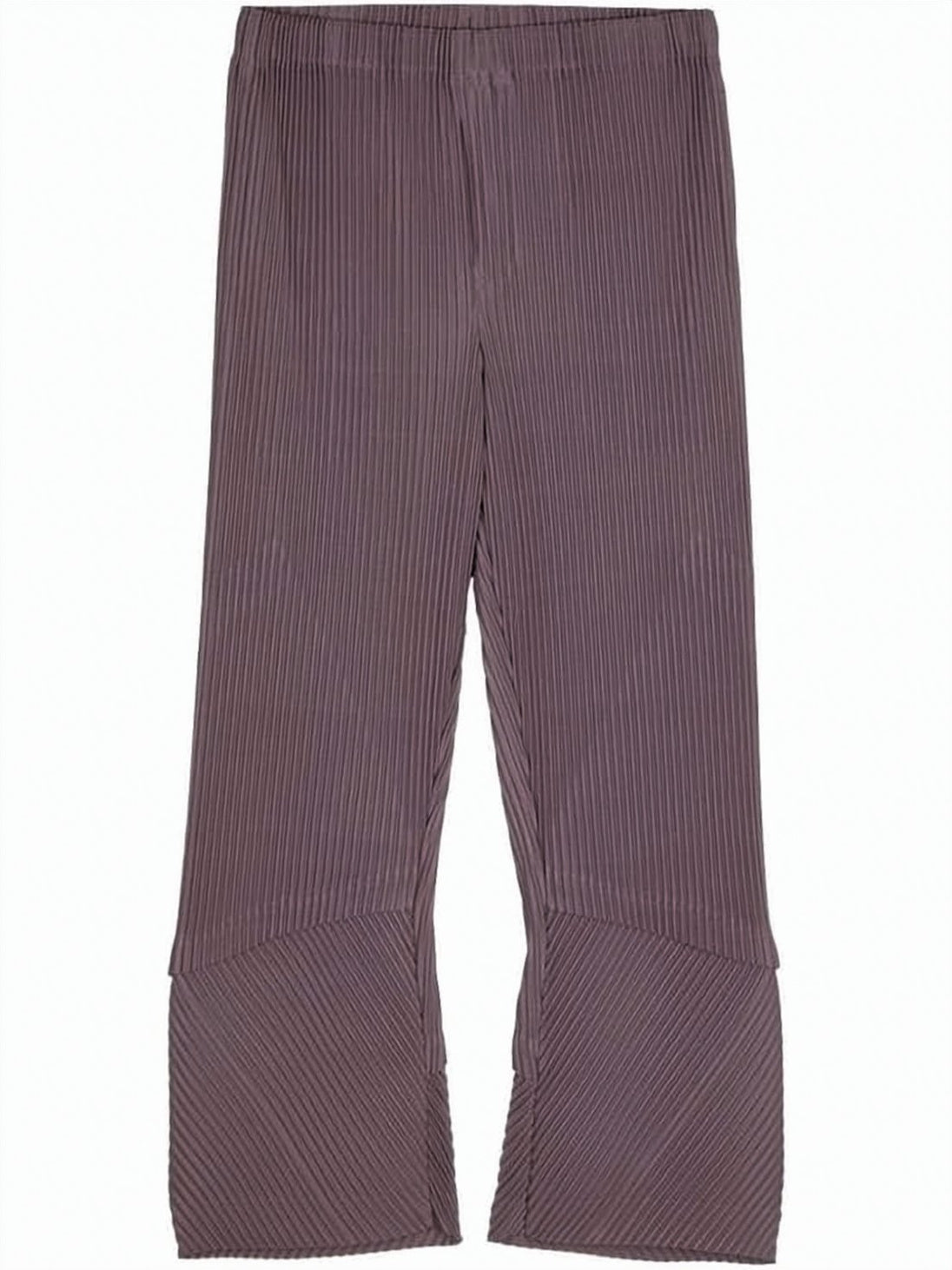 Pleated Texture Straight Pants with Fluid Silhouette