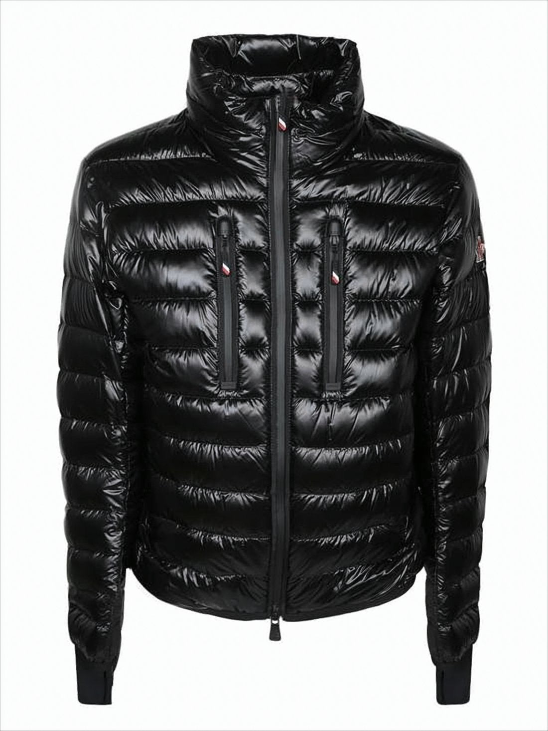 Sleek Shiny Padded Jacket with High Collar