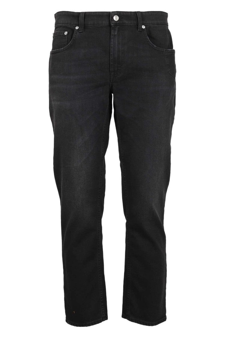 Fitted Dark Wash Denim Pants