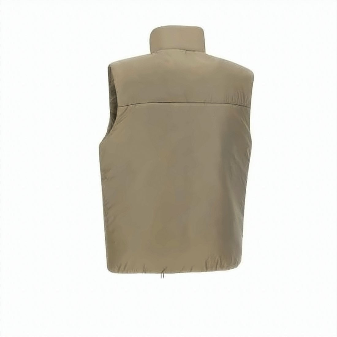 High-Collar Sleeveless Vest With Minimalist Logo
