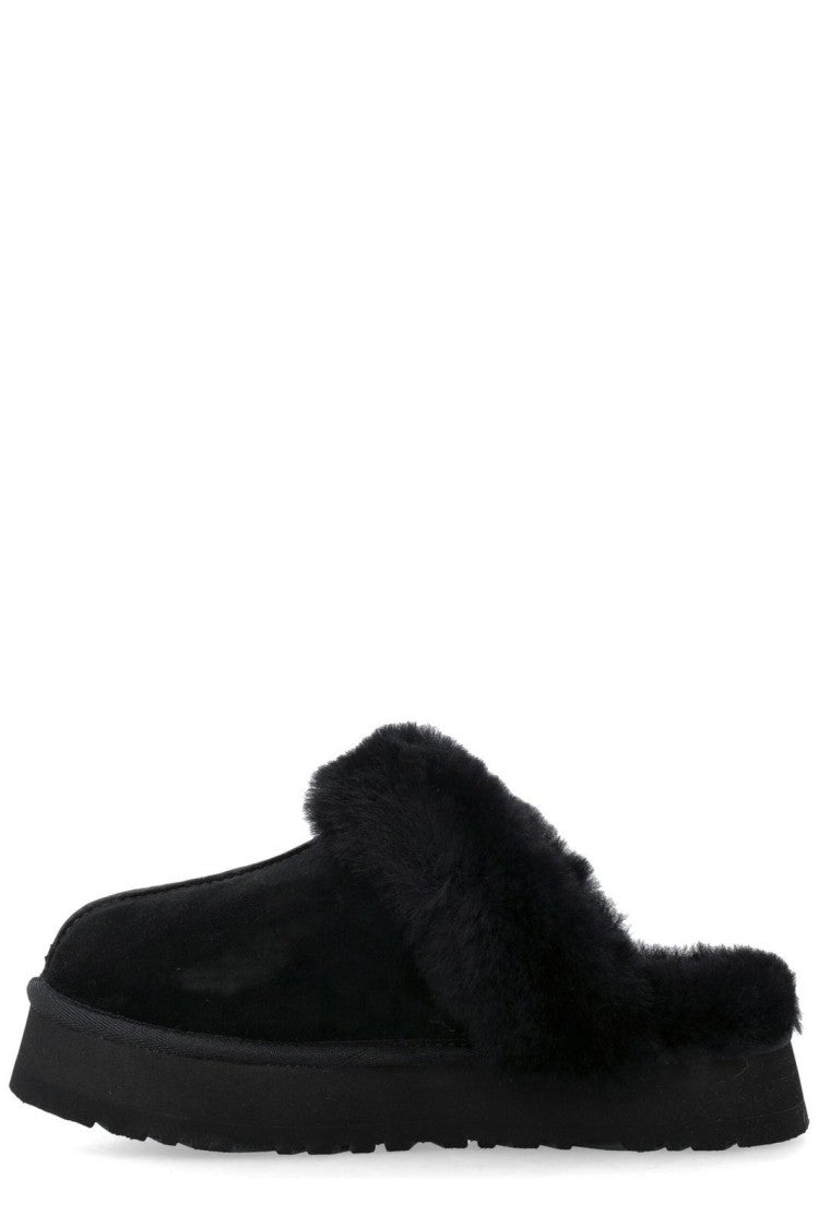 Soft Suede Slip-On Mules with Plush Fur Lining