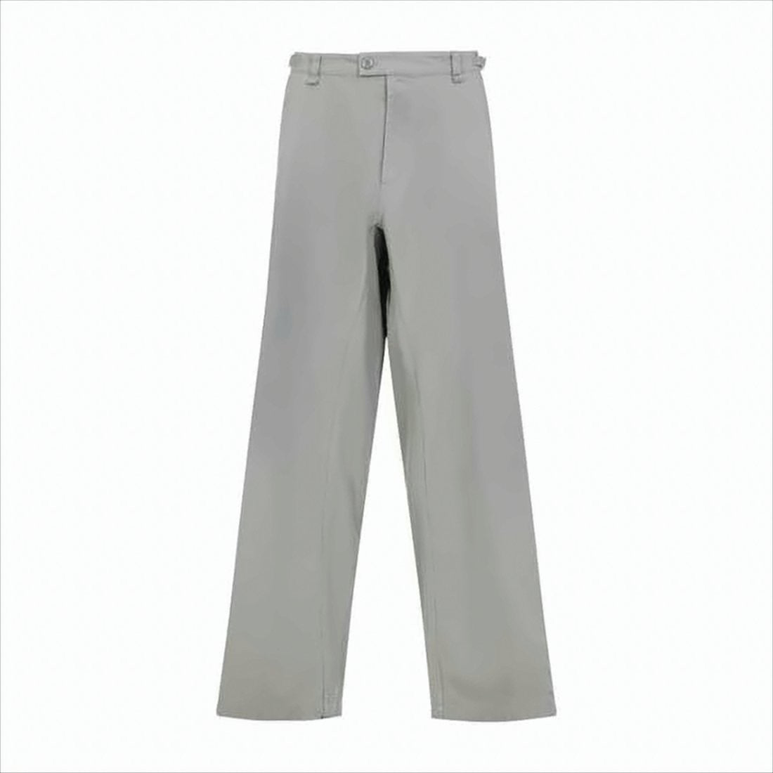 Straight-Leg High-Waist Cotton Casual Pants