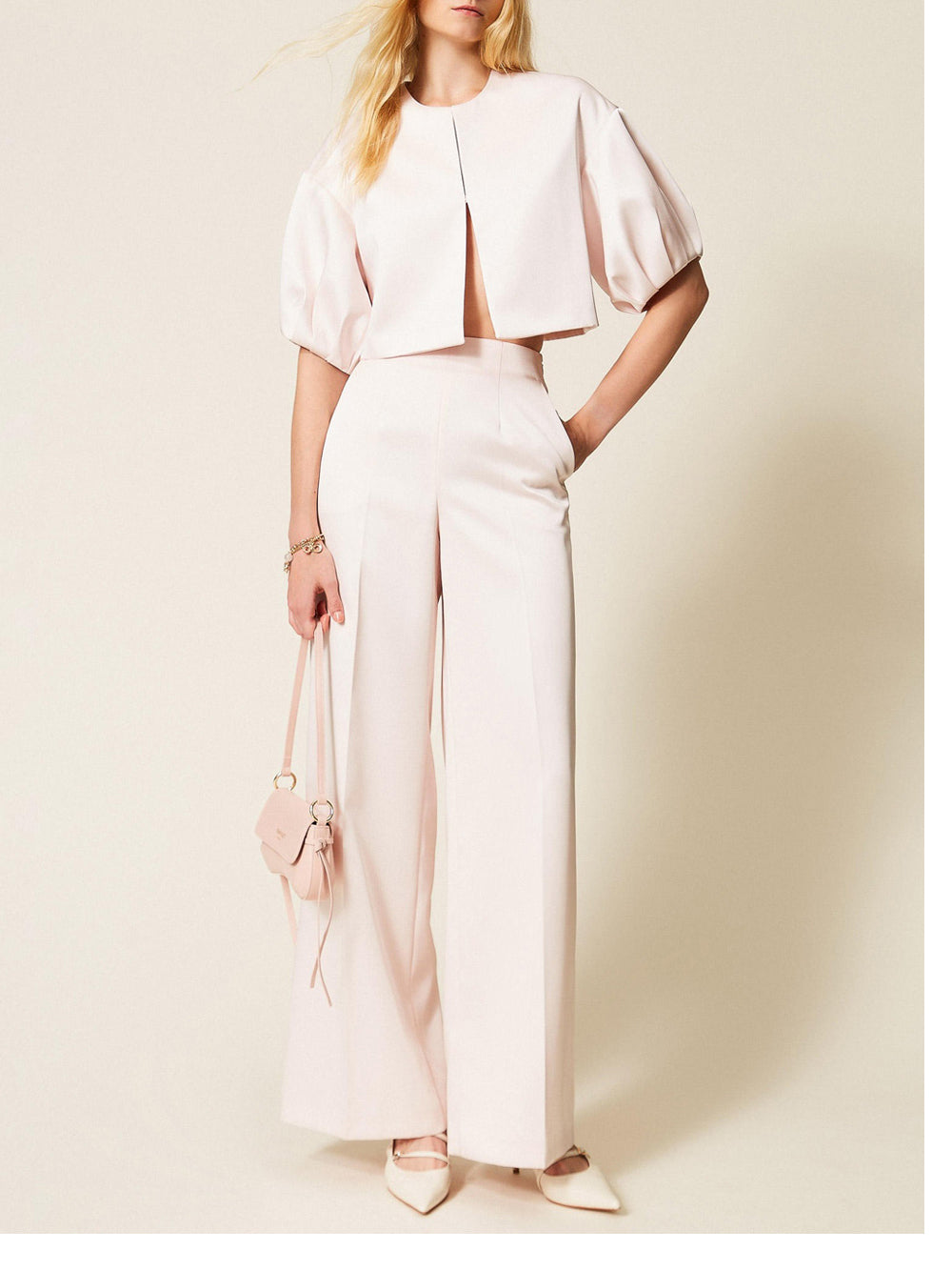 Cropped Puff Sleeve Jacket