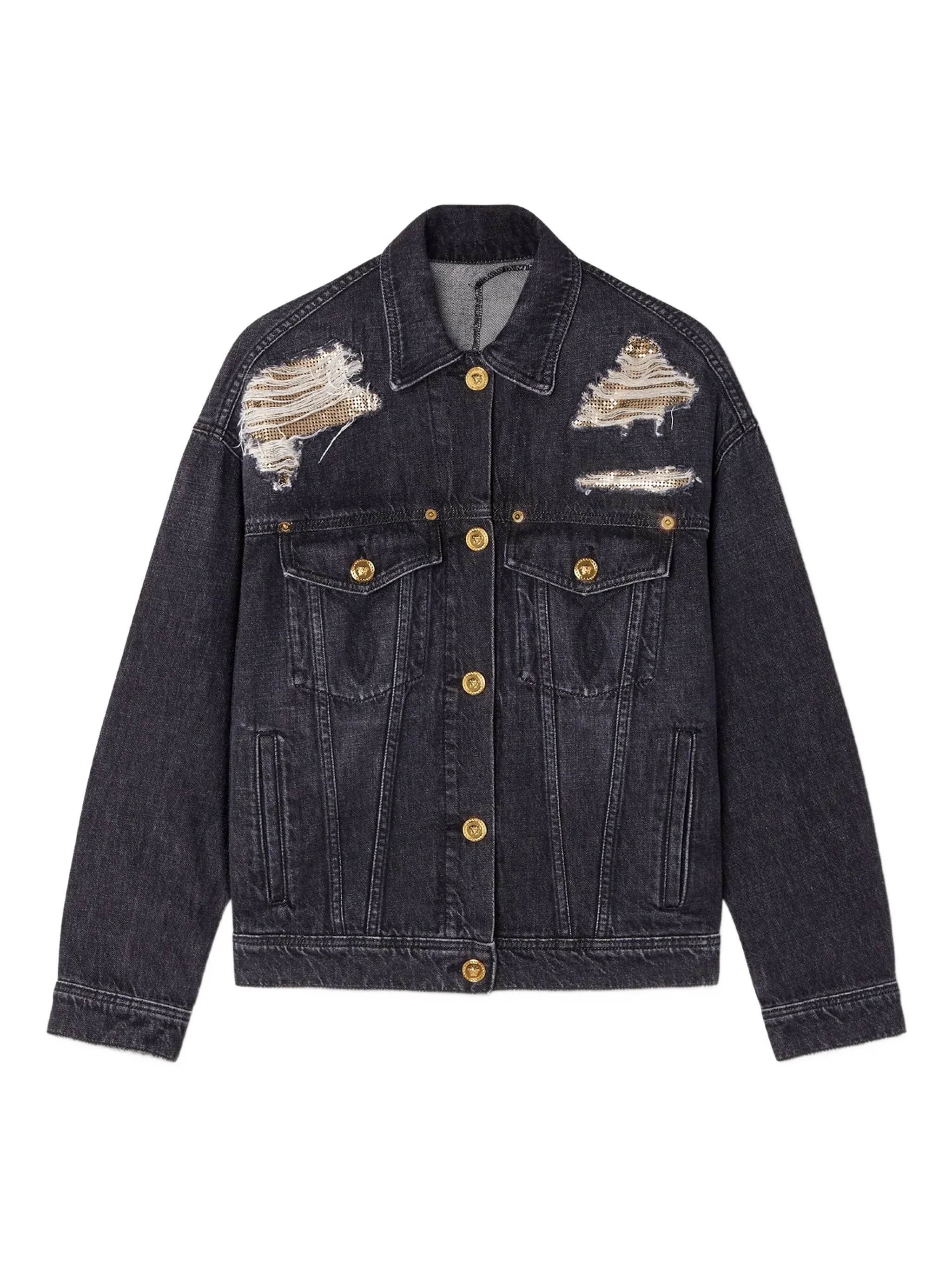 Indigo Blouson Denim Vintage Distressed Jacket