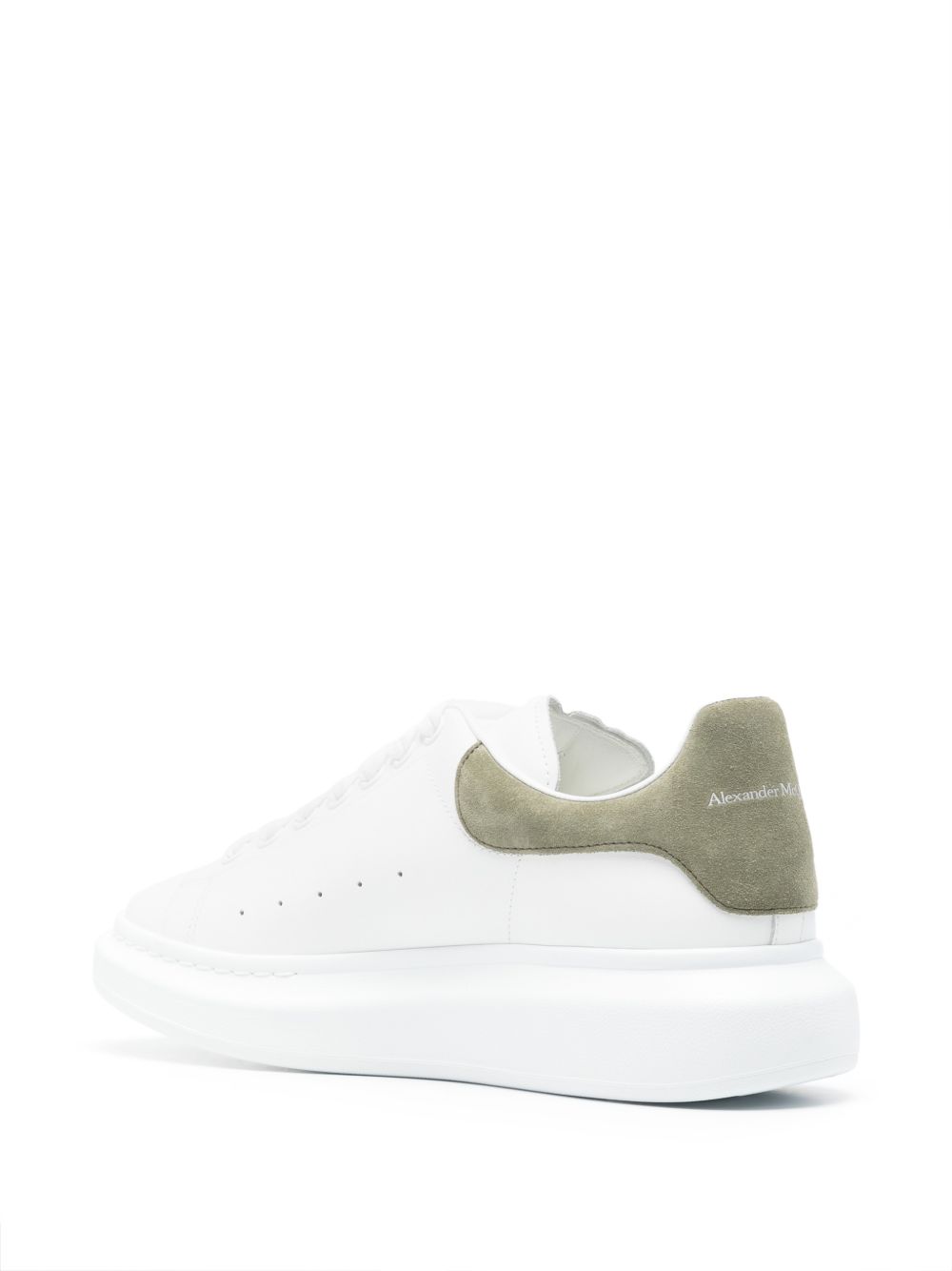 White Leather Sneakers With Suede Accent