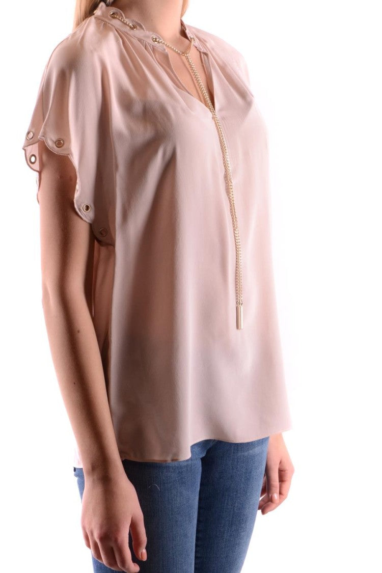 Silk Blouse With Flutter Sleeves