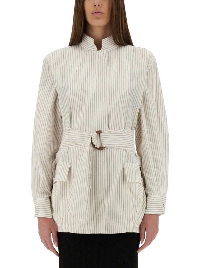 Structured Cotton And Silk Blouson