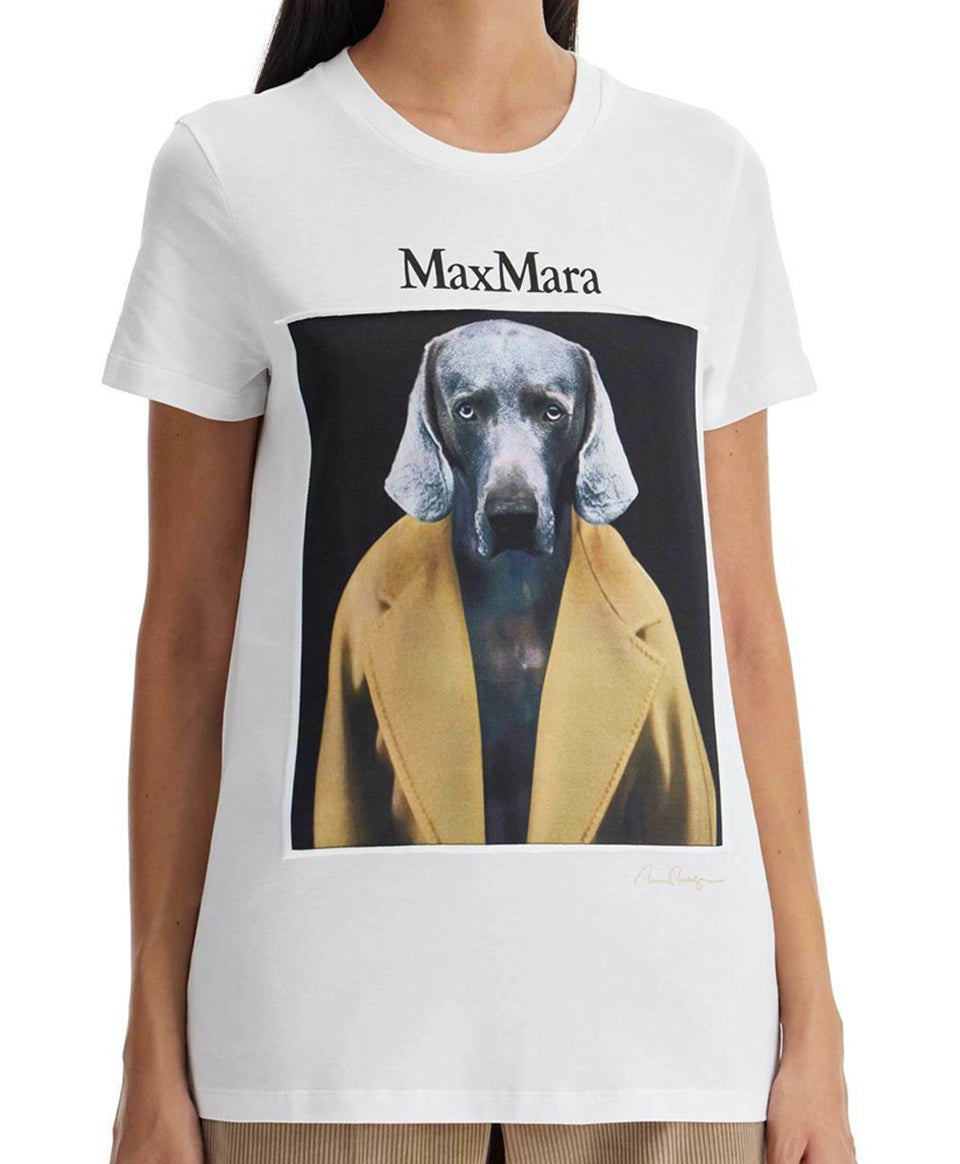 Graphic Print Short-Sleeved T-Shirt with Classic Crew Neckline