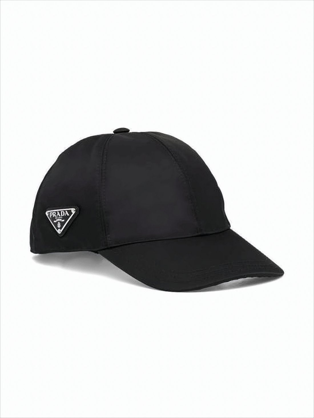 Structured Black Polyamide Cap with Subtle Logo Patch
