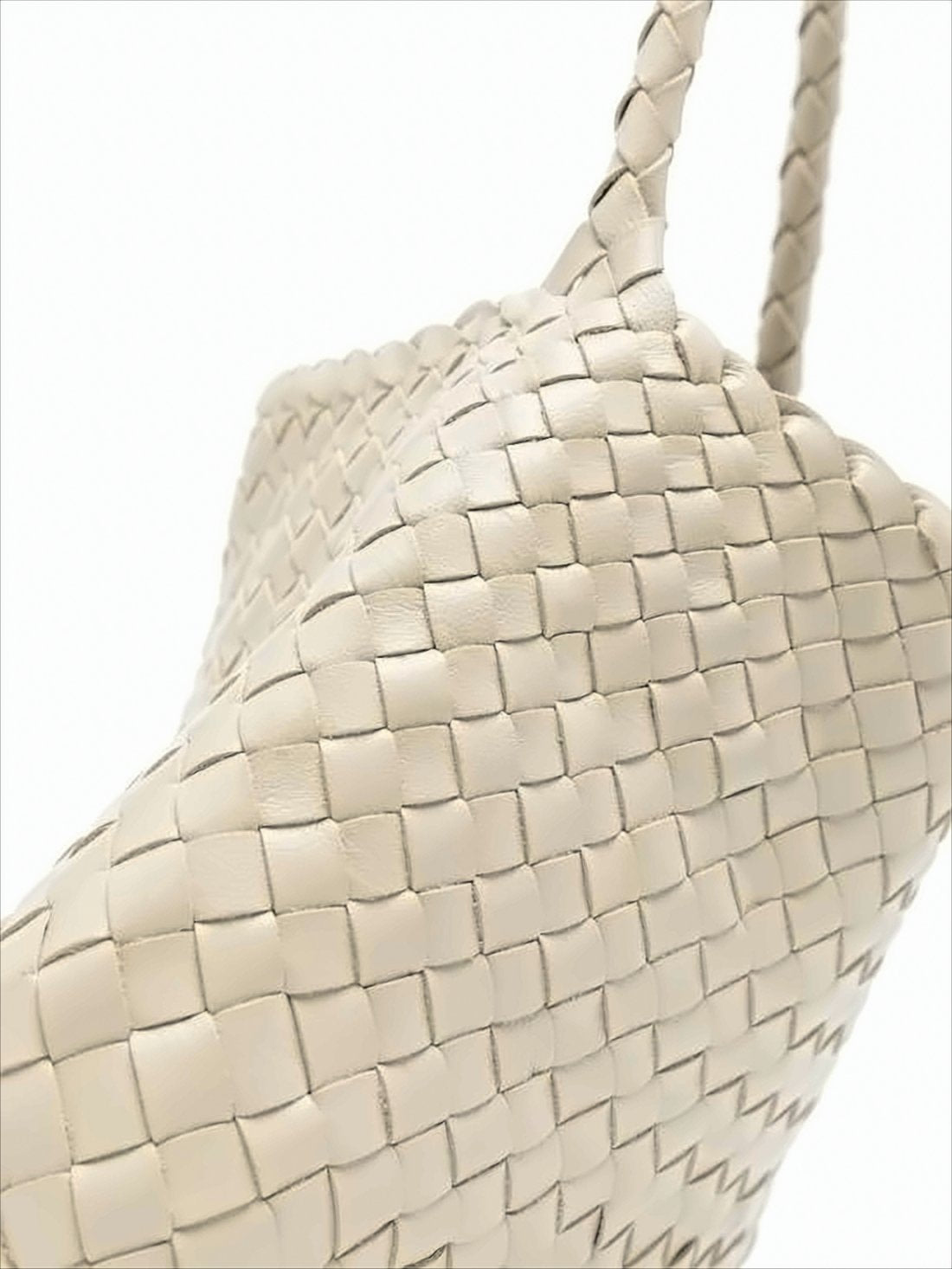 Soft Woven Buffalo Leather Shoulder Bag