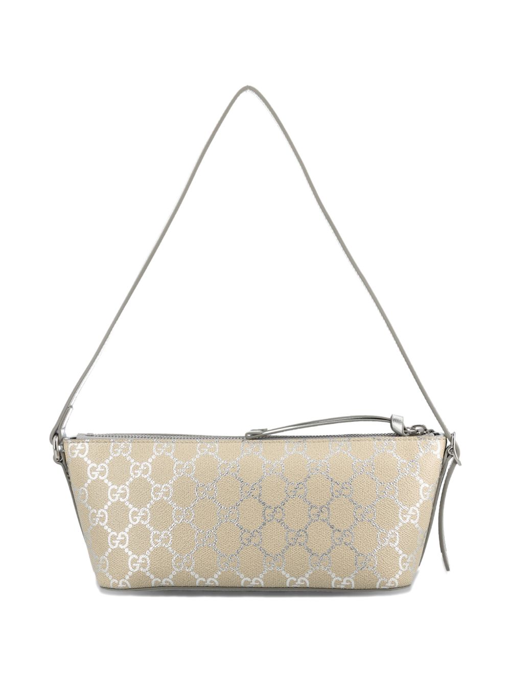 Rectangular Shoulder Bag With Subtle Monogram Pattern