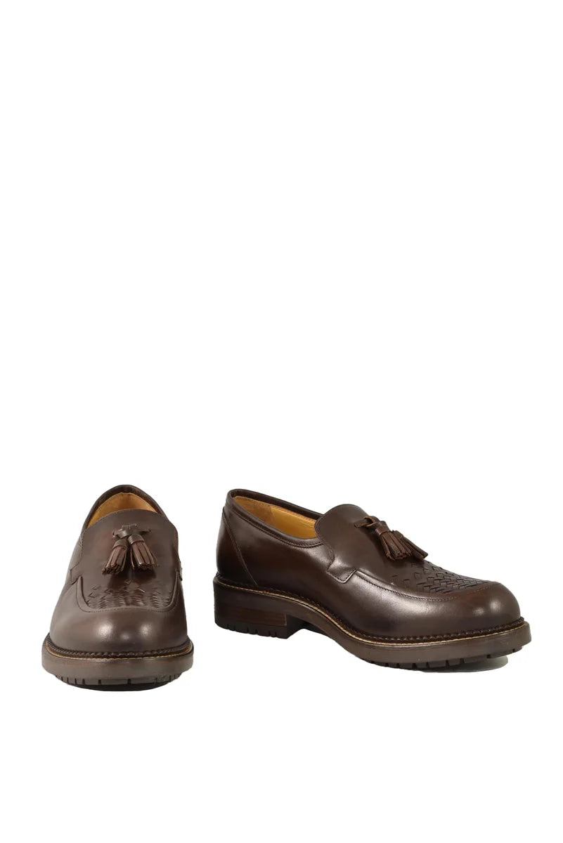 Luxury Brown Leather Loafers