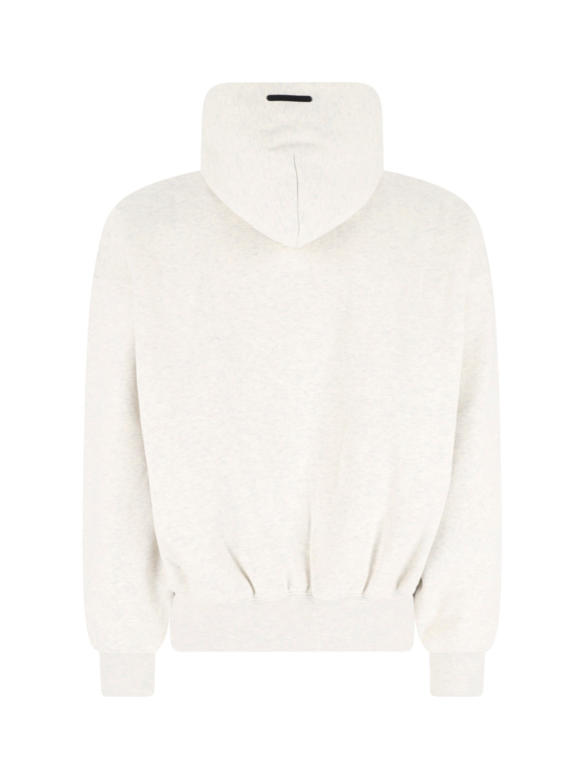 White Minimalist Kangaroo Pocket Hoodie Sweater