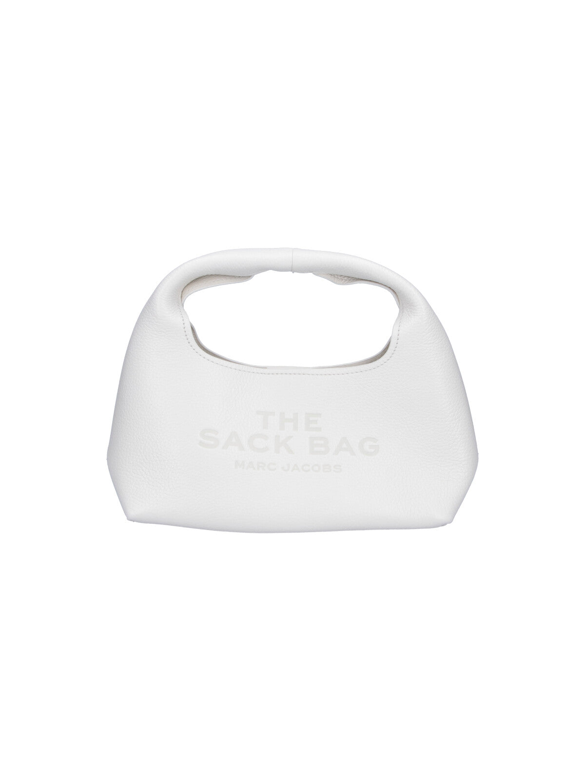 White The Sack Hammered Leather Handbag