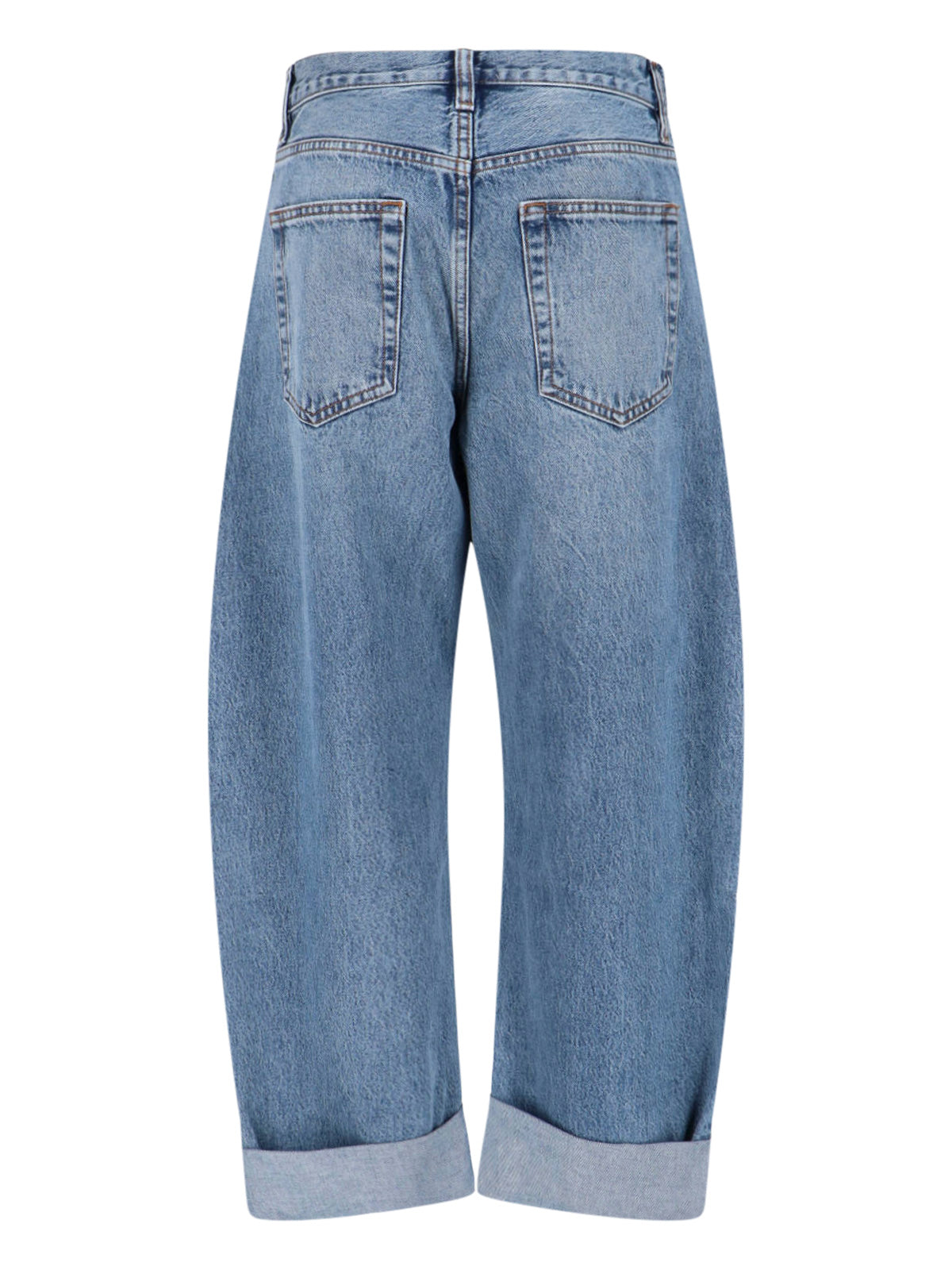 Straight-Leg Design with Mid-Rise Waist and Finish