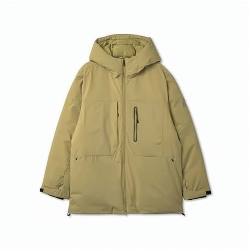 High Collar Padded Jacket with Hood