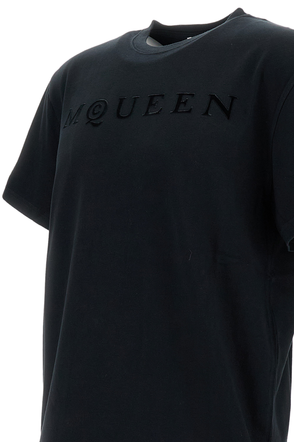 Cotton Crew-Neck T-Shirt With Subtle Tonal Logo